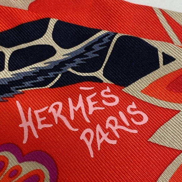 HERMES THE THREE GRACES Three Graces Scarf Orange Ladies - Picture 7 of 10